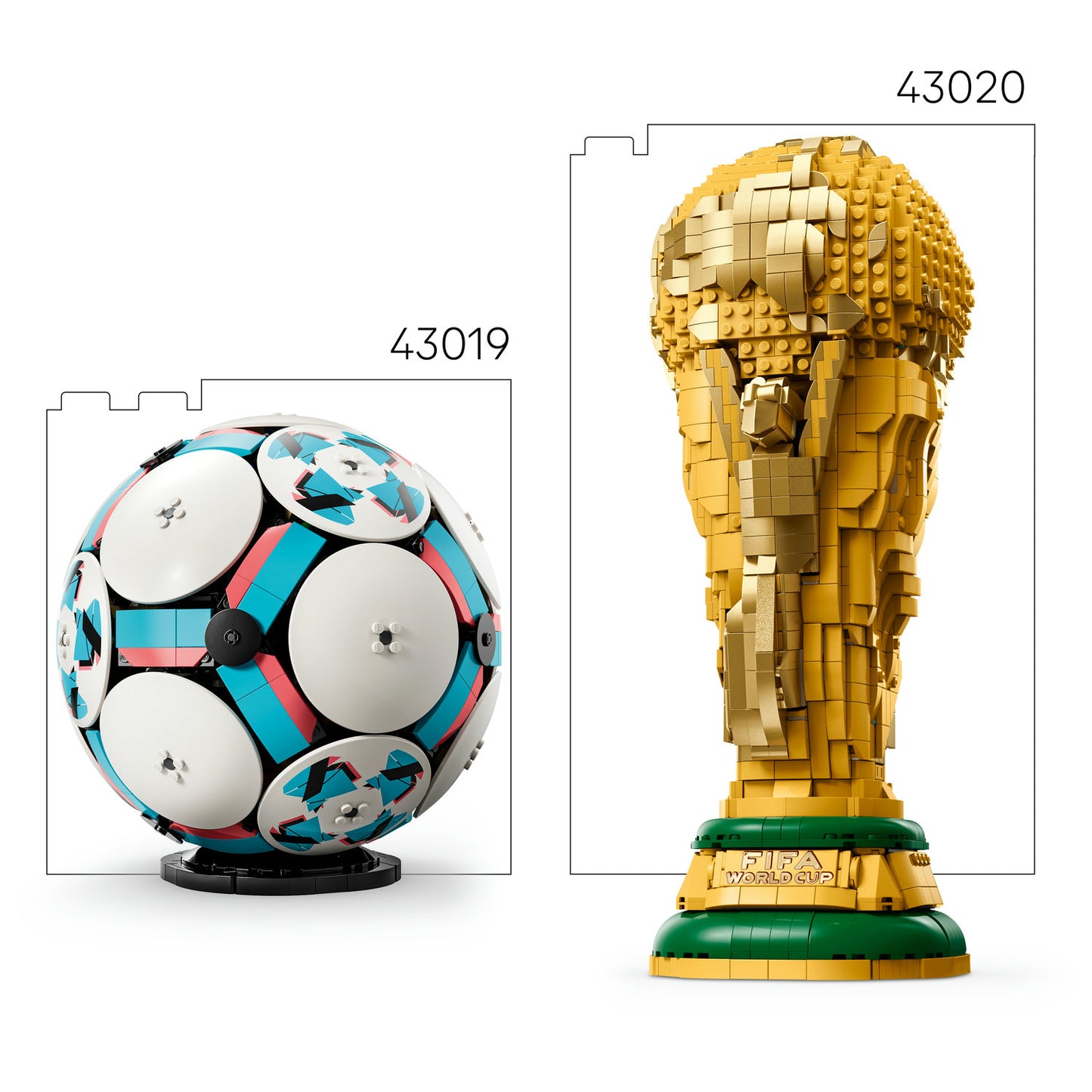 LEGO Editions Voetbal – 3D-Display Bouwpakket voor Kinderen met Interactief Mini-Stadion – Verjaardagscadeau voor Jongens, Meisjes en Voetbalfans vanaf 10 Jaar – 43019