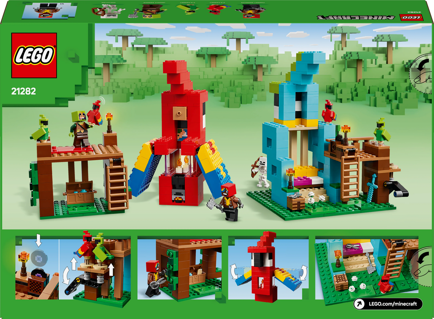 LEGO De papegaaienhuizen 21282 Minecraft