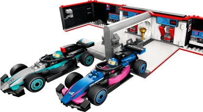 LEGO Pit Box with Mercedes AMG and Alpine F1 Cars 60444 City (Delivery: January 1, 2025)