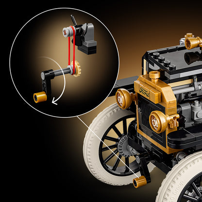 LEGO Icons Ford Model T Klassieke Auto Bouwpakket voor Volwassenen – Modelauto met Stoffen Dak, Hoge Wielen en Gedeelde Voorruit – Woondecoratie – Cadeau voor Mannen en Vrouwen 11376