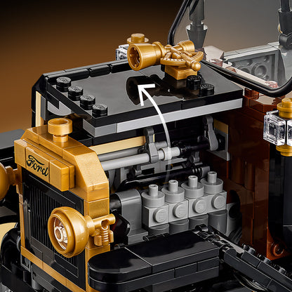 LEGO Icons Ford Model T Klassieke Auto Bouwpakket voor Volwassenen – Modelauto met Stoffen Dak, Hoge Wielen en Gedeelde Voorruit – Woondecoratie – Cadeau voor Mannen en Vrouwen 11376