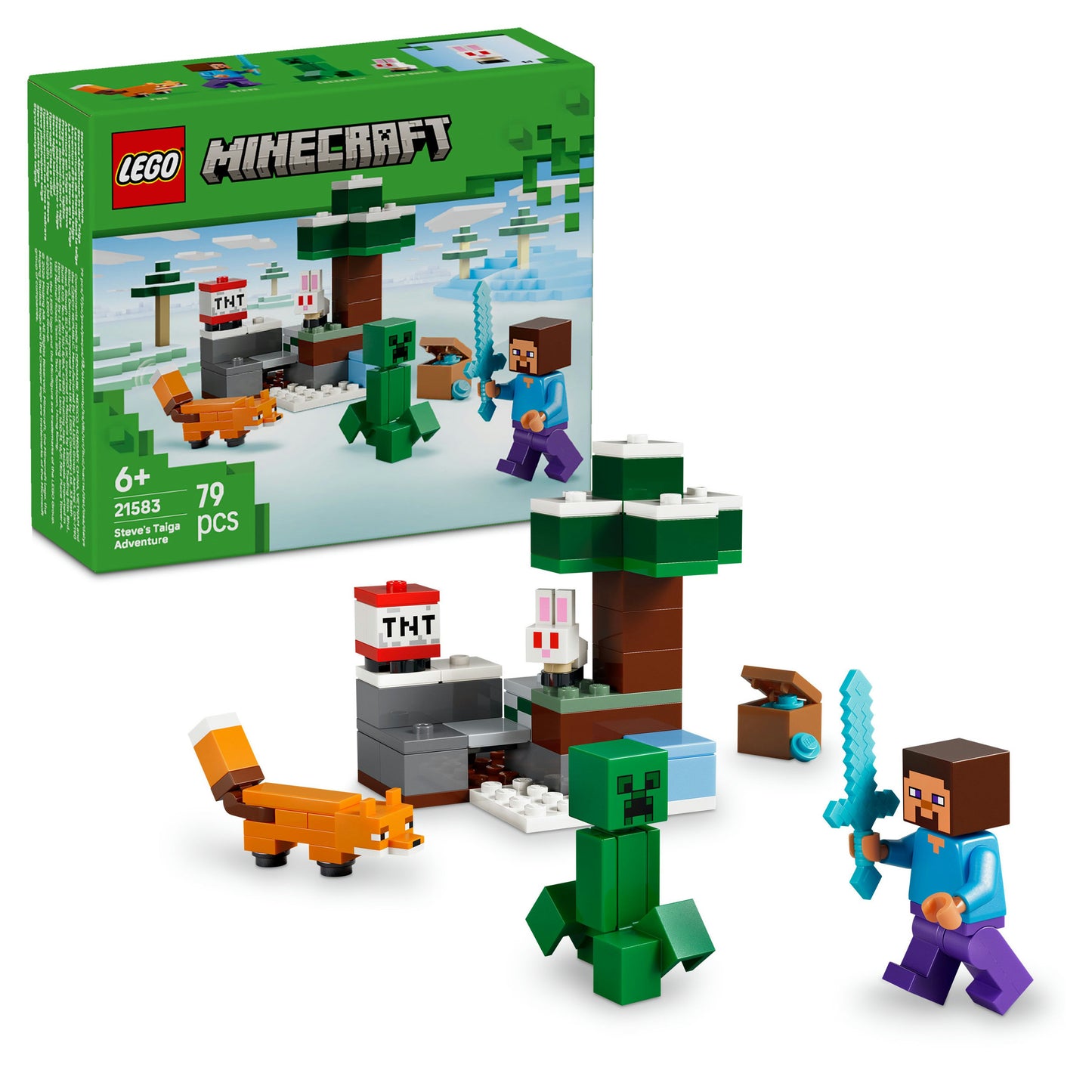 LEGO Minecraft Steve's Taiga-Avontuur Videogame Bouwpakket voor Kinderen 21583