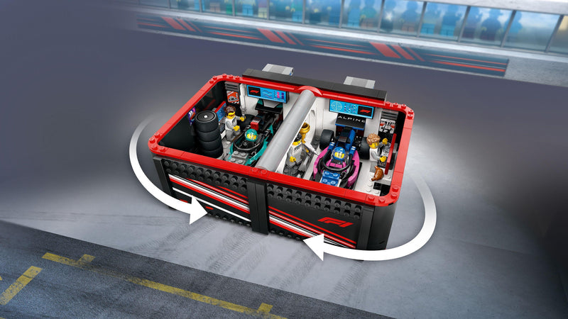 LEGO Pit Box with Mercedes AMG and Alpine F1 Cars 60444 City (Delivery: January 1, 2025)