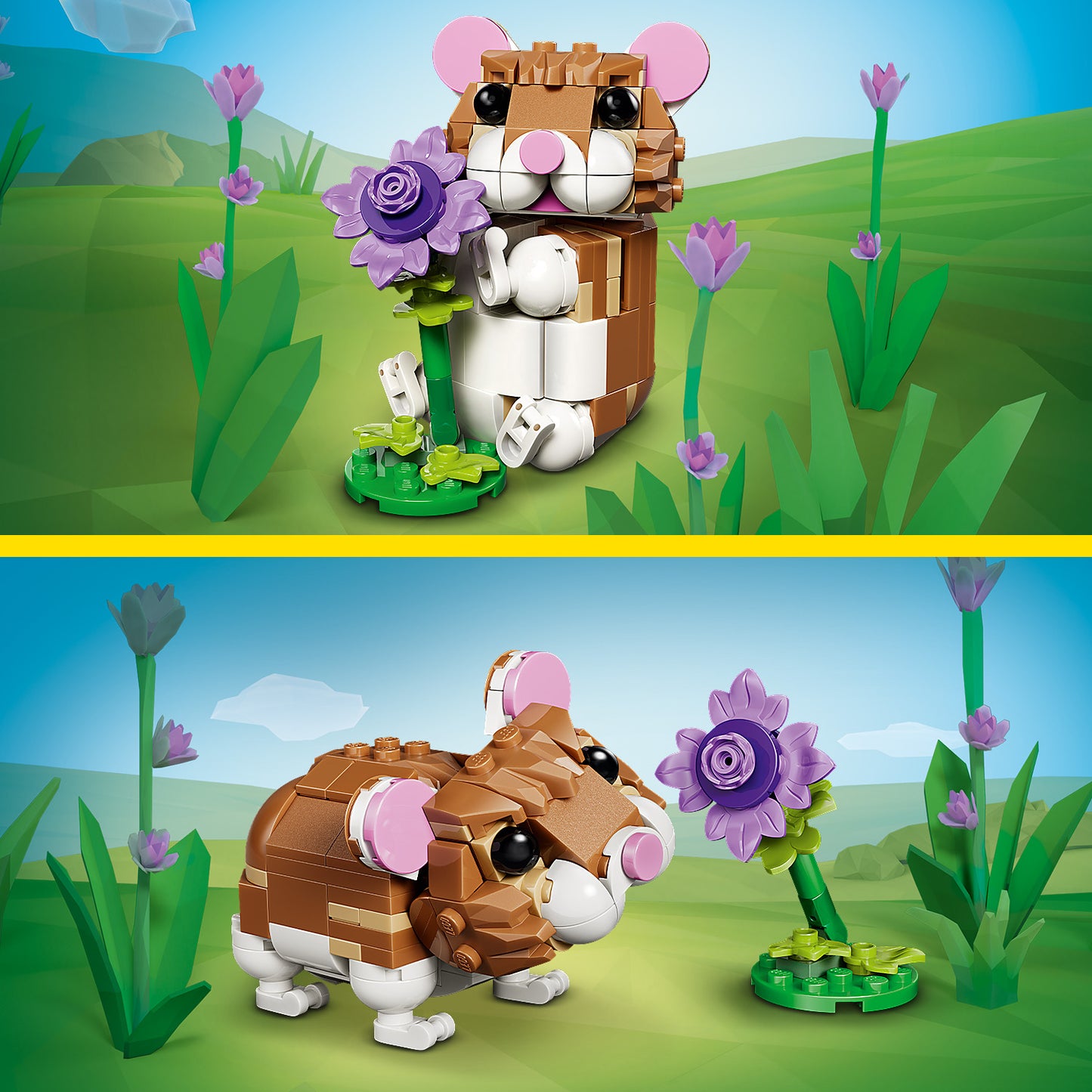 LEGO® Creator 3in1 Schattige Hamster met Bloem - Bouw Om tot een Egel of Arend - 31376