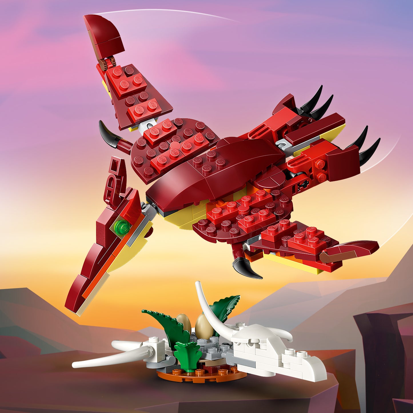 LEGO® Creator 3in1 Woeste Dinosaurus - Bouw Om tot Velociraptor, Stegosaurus of Pterosaurus - 31379