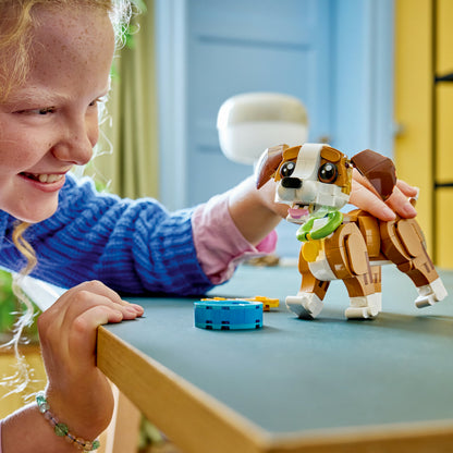 LEGO® Creator 3in1 Schattige dieren: Speelse Puppy - Dierenset - Bouw Om tot Eekhoorn of Eend - 31382