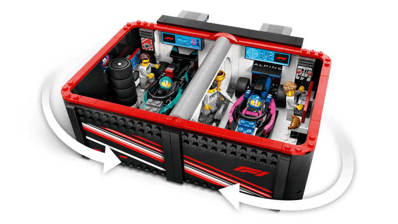 LEGO Pit Box with Mercedes AMG and Alpine F1 Cars 60444 City (Delivery: January 1, 2025)