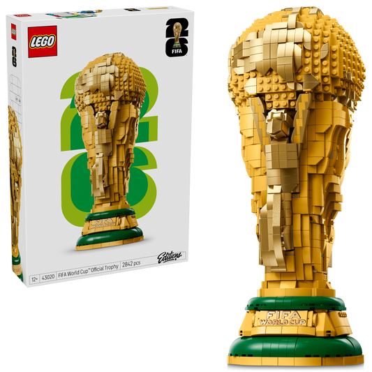 LEGO Editions Officiële FIFA World Cup Trofee – 3D DIY Bouwpakket voor Kinderen en Tieners met Verzamelbare Minifiguur – WK Voetbal Cadeau voor Jongens, Meisjes en Volwassen Fans Vanaf 12 Jaar – 43020