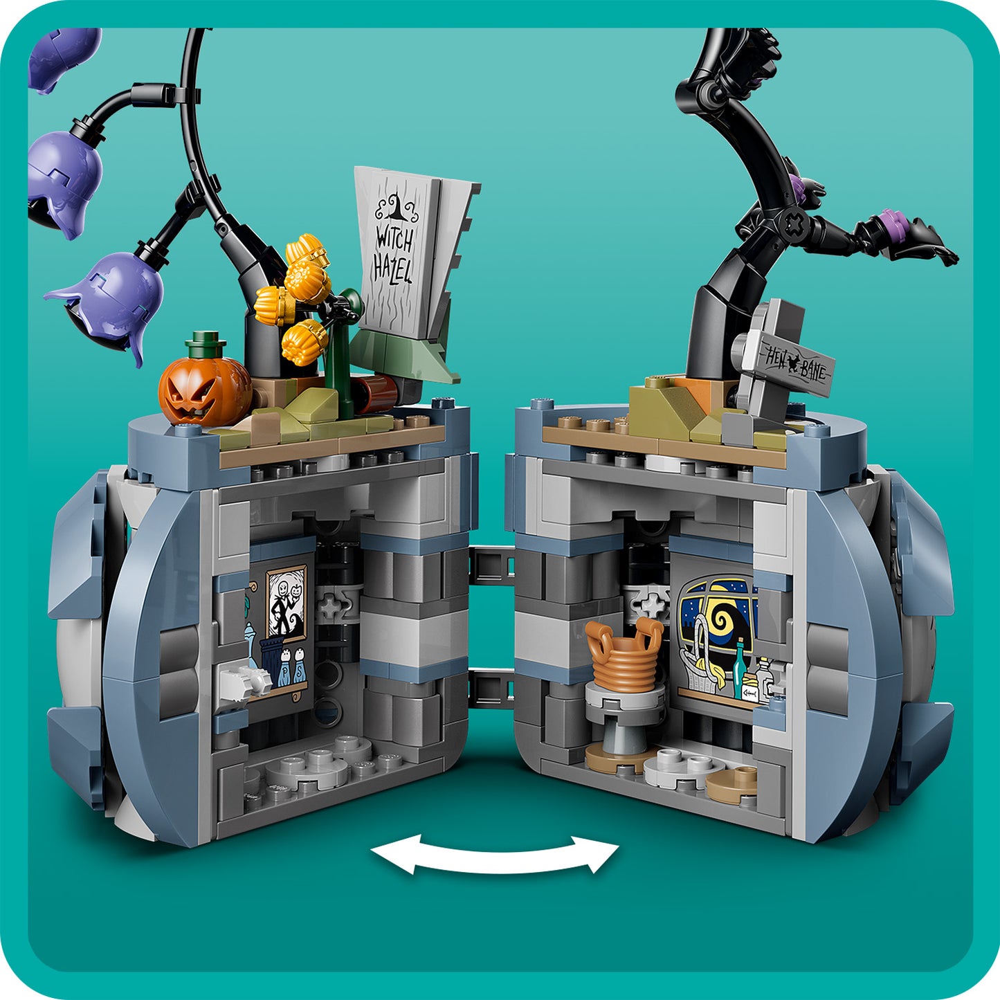 LEGO | Disney Sally’s Bloempot – Kinderkamer Decoratie met 2 Kunstbloemen, 2 Poppetjes, Speelgoedkeuken en Accessoires – Cadeau voor Meisjes vanaf 9 Jaar en The Nightmare Before Christmas Fans 43288