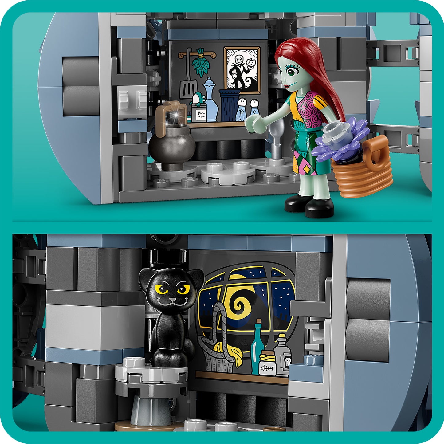 LEGO | Disney Sally’s Bloempot – Kinderkamer Decoratie met 2 Kunstbloemen, 2 Poppetjes, Speelgoedkeuken en Accessoires – Cadeau voor Meisjes vanaf 9 Jaar en The Nightmare Before Christmas Fans 43288