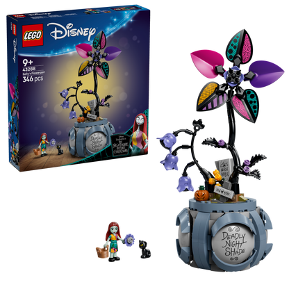 LEGO | Disney Sally’s Bloempot – Kinderkamer Decoratie met 2 Kunstbloemen, 2 Poppetjes, Speelgoedkeuken en Accessoires – Cadeau voor Meisjes vanaf 9 Jaar en The Nightmare Before Christmas Fans 43288