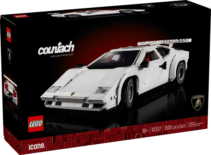 LEGO witte Lamborghini Countach 5000 Quattrovalvole 10337 Icons LEGO ICONS @ 2TTOYS | Official LEGO shop😊🥰 LEGO €. 159.99