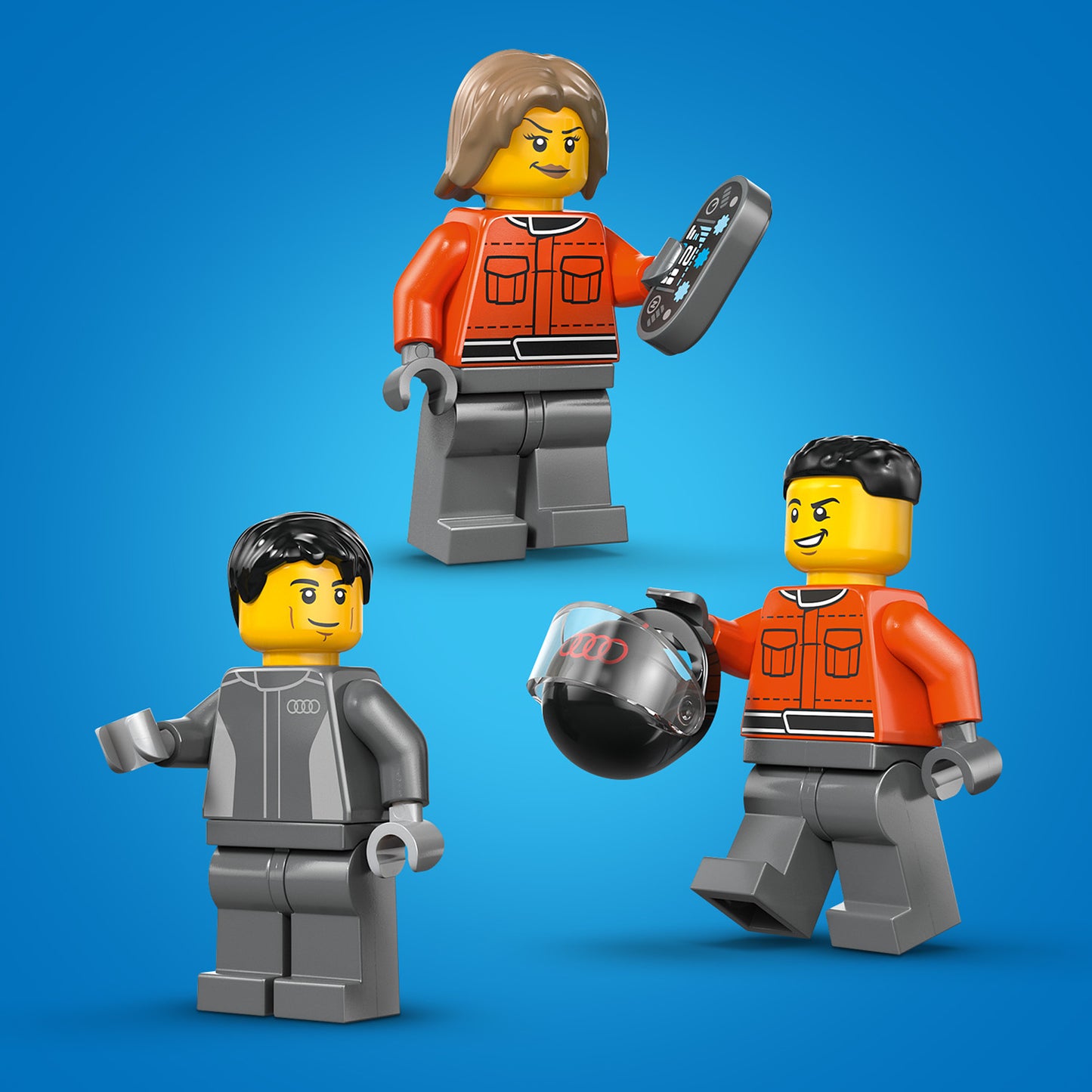 LEGO City F1 Displaytruck met Audi F1 Racewagen Speelgoed voor Kinderen - Bouwpakket met 3 Minifiguren en Voertuigliftfunctie - Cadeau voor Jongens vanaf 7 Jaar en Motorsport Fans - 60493