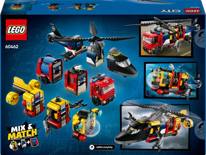 LEGO Helicopter, Fire Truck and Submarine 60462 City (Pre-Order: January 2025)