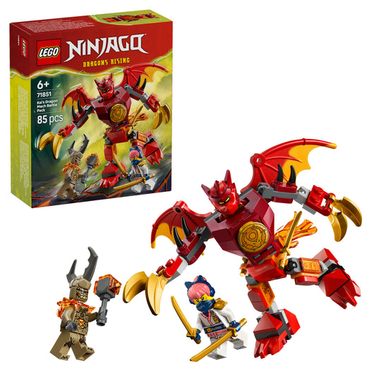 LEGO® NINJAGO® Kai's Drakenmecha Strijdpakket - Mechaspeelgoed - Speelset met 3 Minifiguren - 71851
