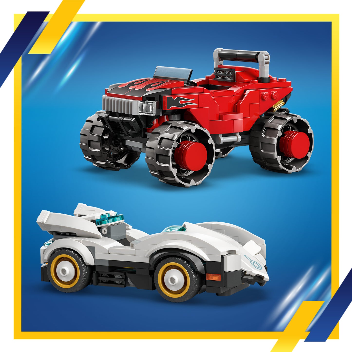 LEGO Sonic the Hedgehog Silvers Auto vs. Knuckles' Monstertruck Speelgoed voor Kinderen 77118