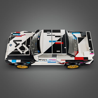 LEGO Speed Champions BMW M3 (E30) - Speelgoed Auto Bouwpakket voor Kinderen vanaf 9 Jaar - BMW Modelauto met Minifiguur - Kinderkamer Decoratie - Cadeau voor Jongens, Meisjes en Autoliefhebbers 77263