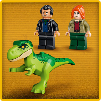 LEGO Jurassic World Jonge T. Rex Transporttruck - Speelgoed Dinosaurus voor Kinderen - Bouwpakket met T. Rex Figuur, 2 Minifiguren en Terreinwagen - Cadeau voor Jongens en Meisjes vanaf 4 Jaar 77978