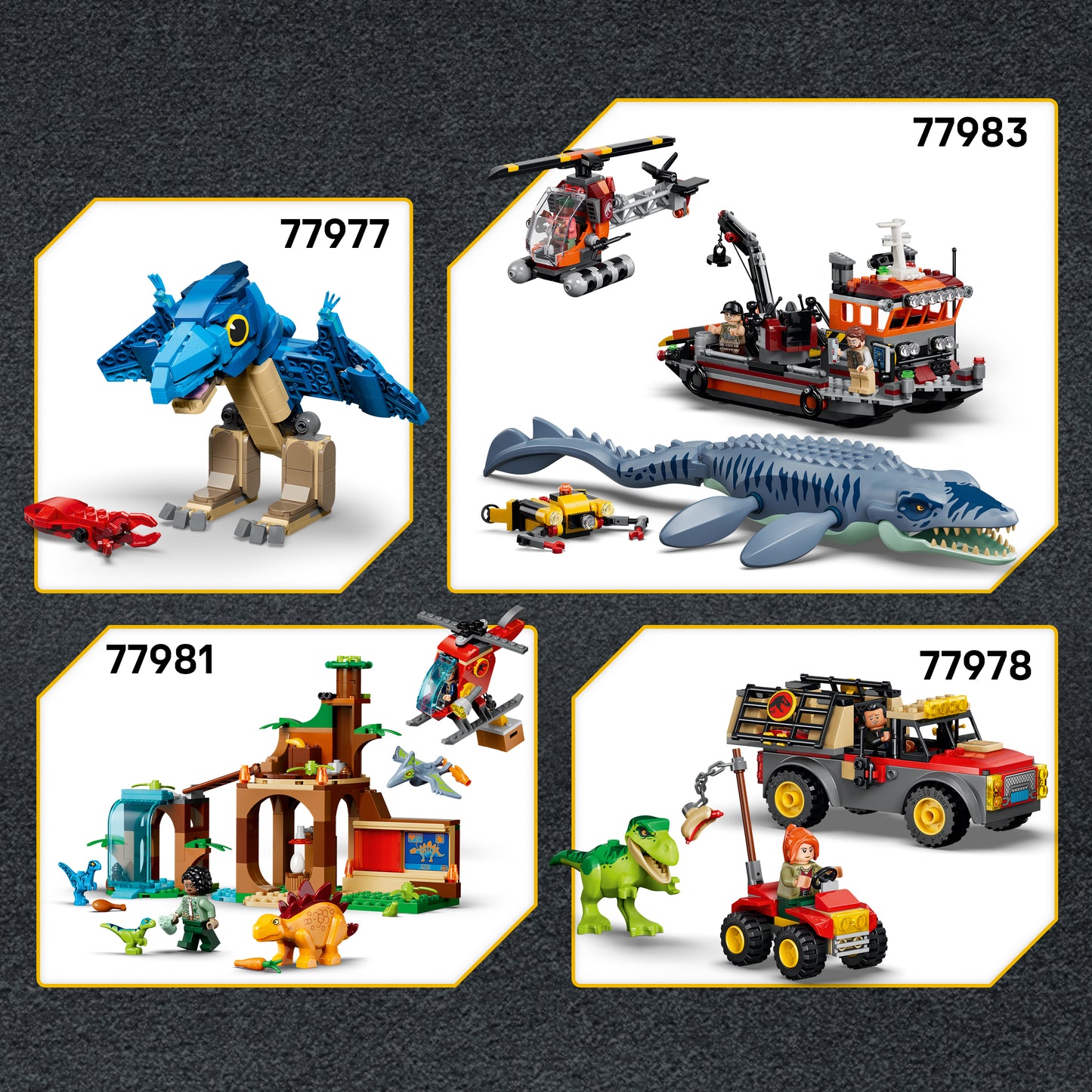 LEGO Jurassic World Spinosaurus Ontsnapping - Dinosaurus Speelgoed voor Kinderen Vanaf 9 Jaar - Bouwpakket met Verstelbare Dino en 2 Minifiguren - Decoratie - Cadeau voor Jongens en Meisjes 77982
