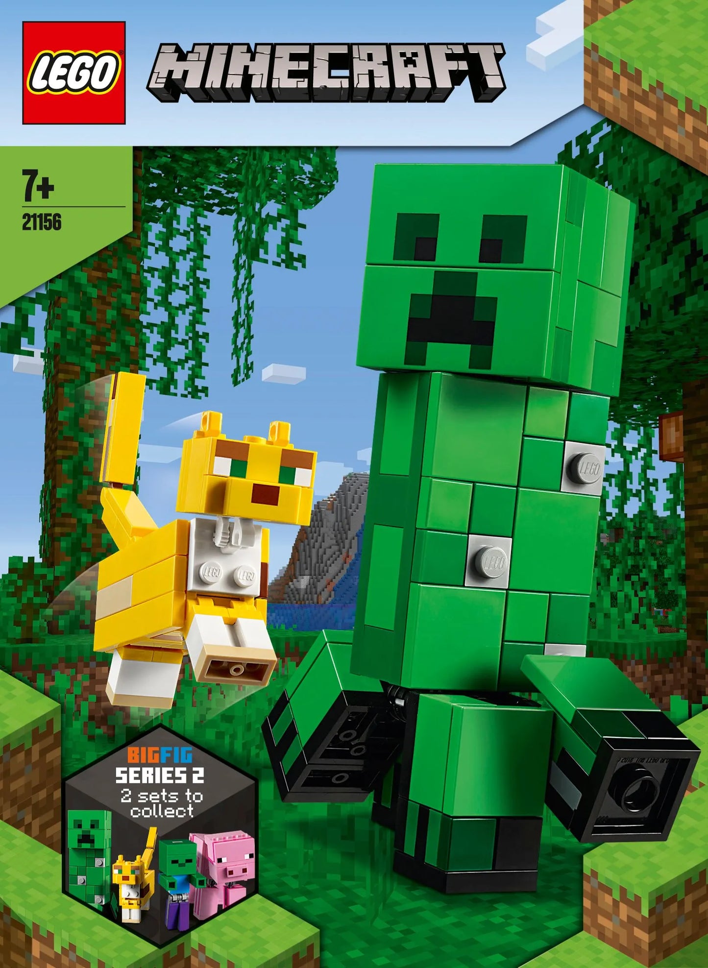 LEGO BigFig Creeper and Ocelot 21156 Minecraft