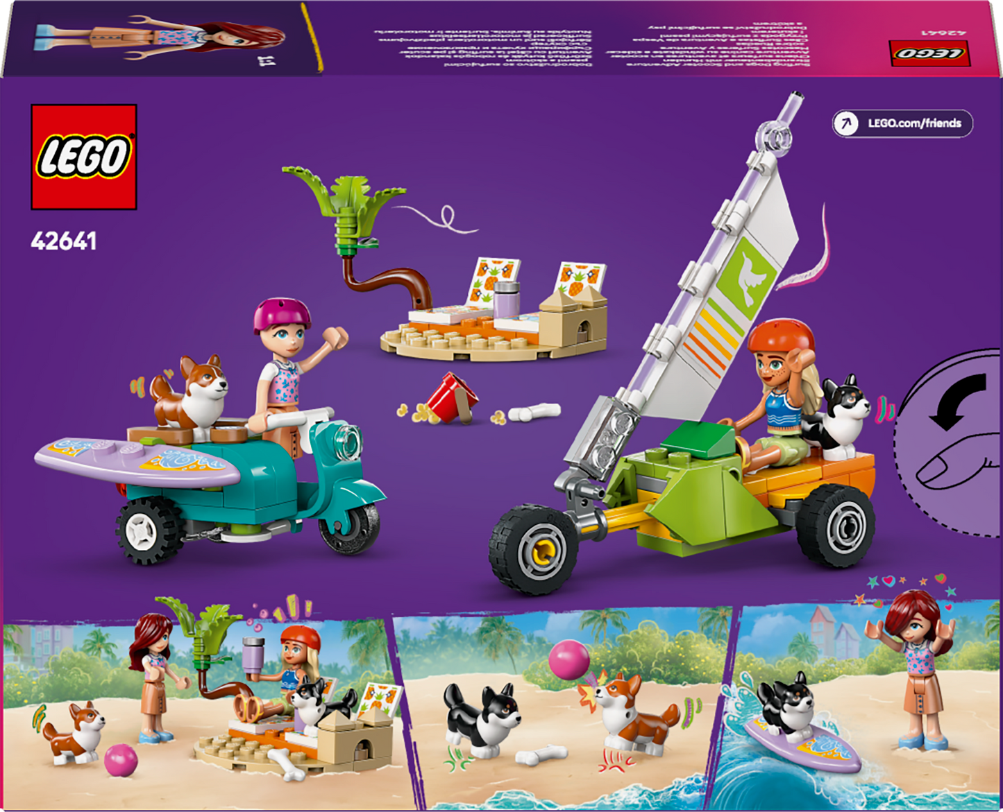 LEGO Surf & Scooter Fun with the Puppies 42641 Friends