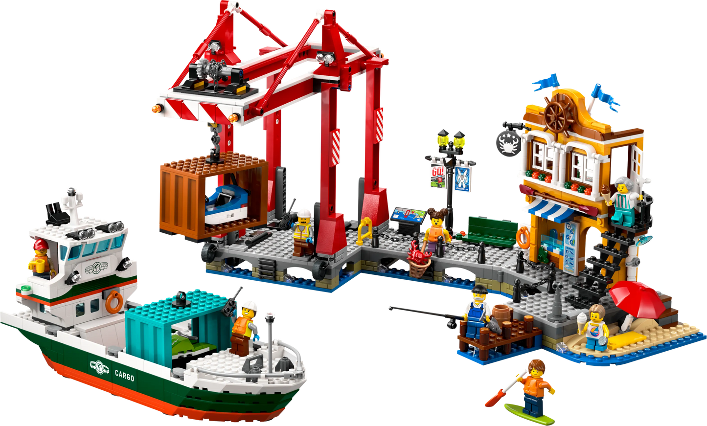 LEGO Harbor with freighter 60422 City