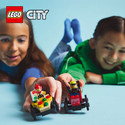 LEGO Race Car Package: Pizza Van vs Fire Truck 60458 City