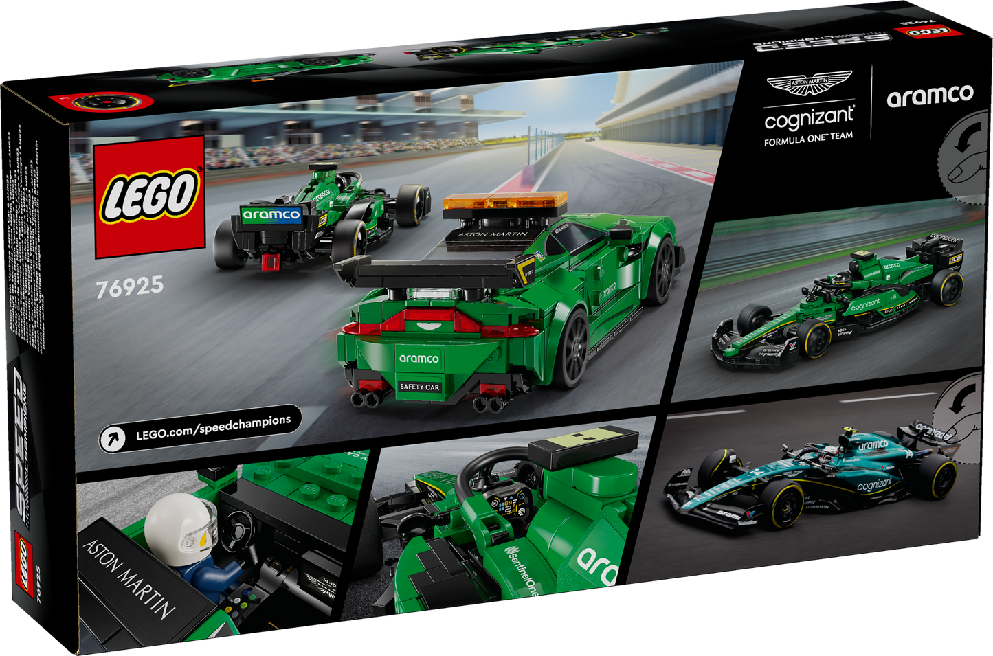 LEGO Aston Martin safety car and AMR23 76925 Speed Champions