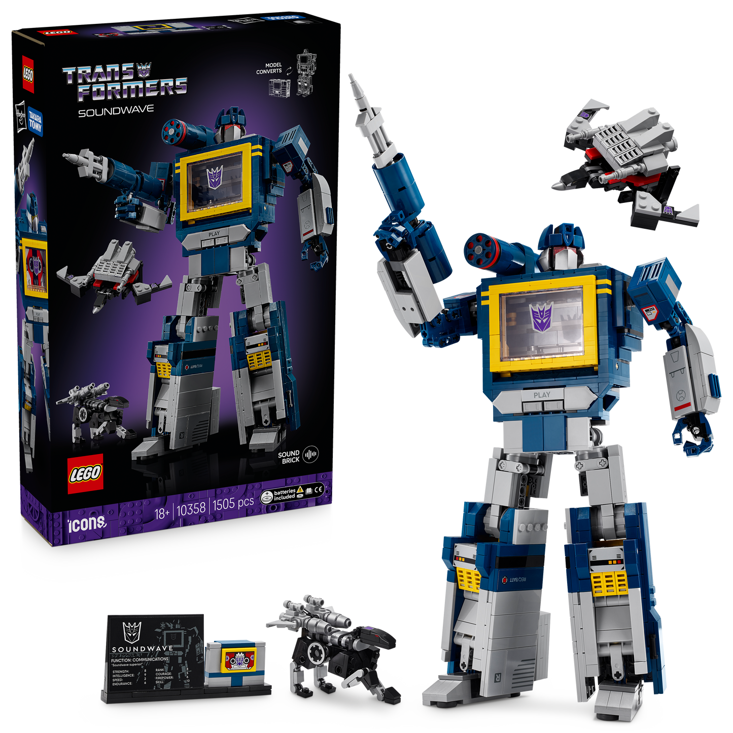 LEGO Transformers: Soundwave 10358 Icons (Pre-Order: 1 oktober)
