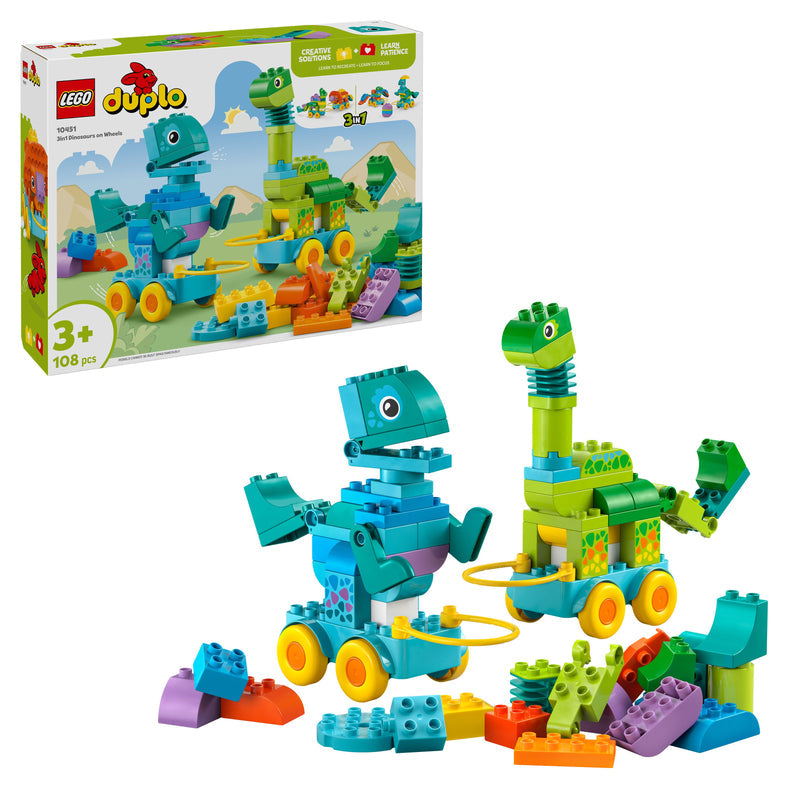 LEGO 3-in-1 dinosaurussen op wielen 10451 DUPLO