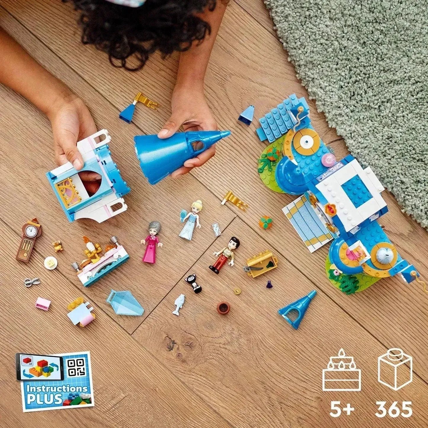 LEGO Het Disney kasteel van Assepoester en de knappe prins 43206 Disney