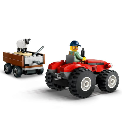 LEGO Rode tractor met aanhanger en schapen 60461 City