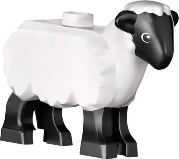 LEGO Rode tractor met aanhanger en schapen 60461 City