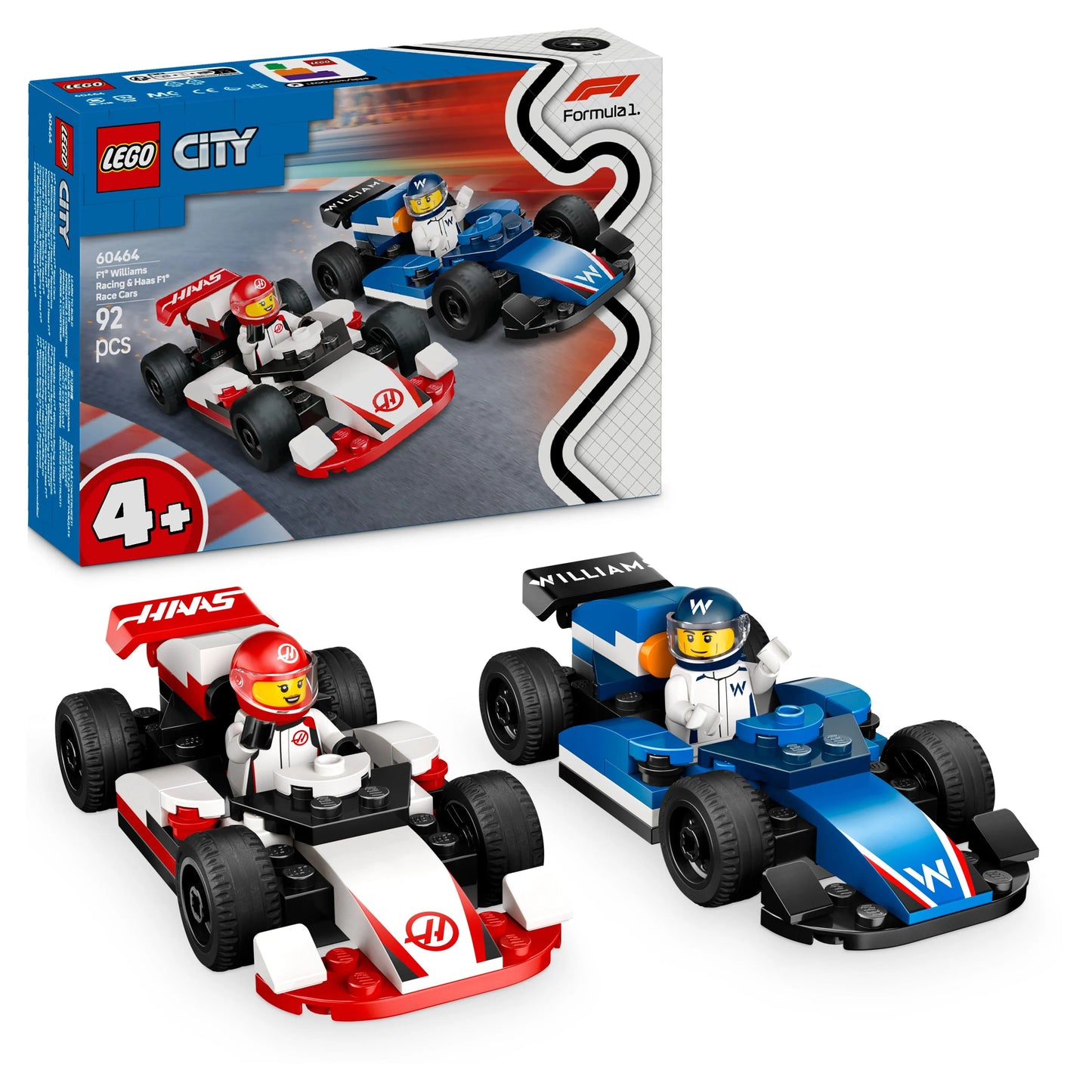 LEGO F1 Williams Racing &amp; Haas Formula 1 Cars 60464 City (Pre-Order: January 2025)