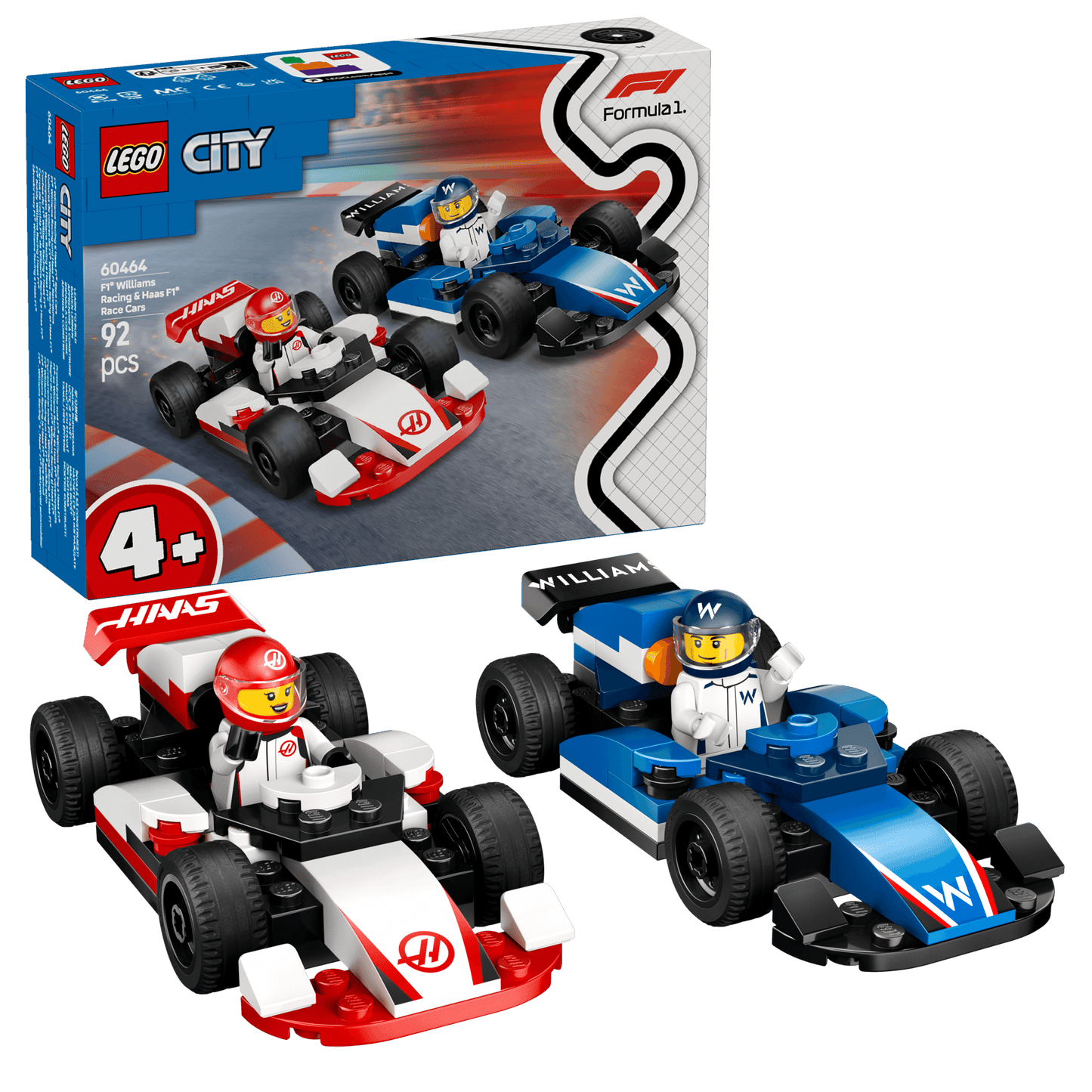 LEGO F1 Williams Racing &amp; Haas Formula 1 Cars 60464 City (Pre-Order: January 2025)