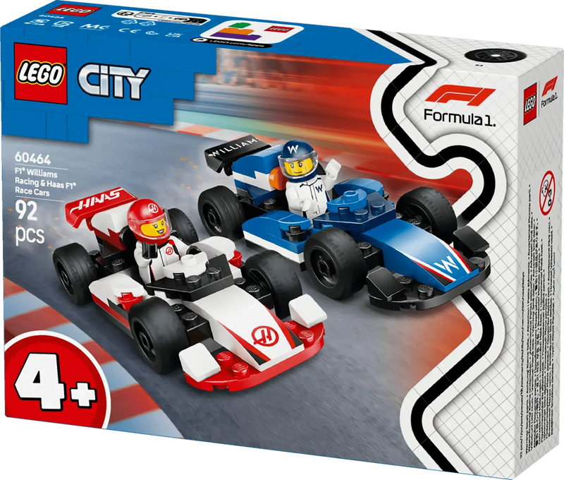 LEGO F1 Williams Racing & Haas Formule 1 auto's 60464 City