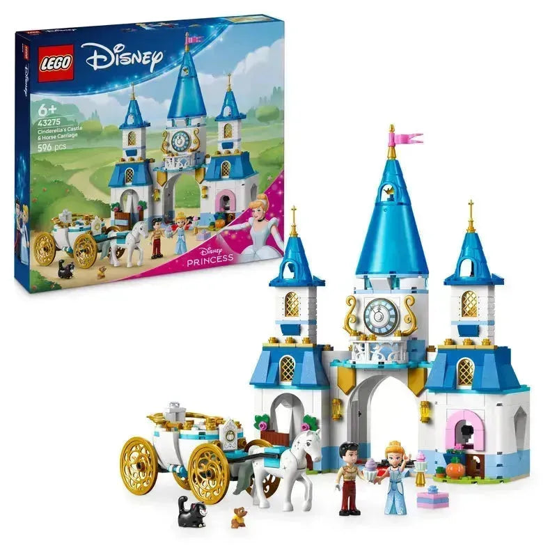 LEGO Assepoesters kasteel en paardenkoets 43275 Disney