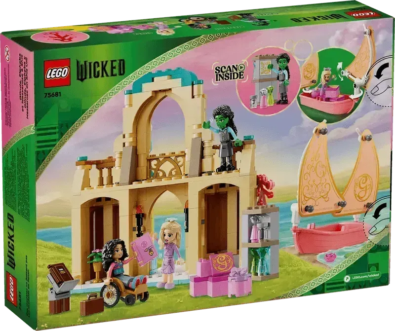 LEGO Glinda, Elphaba en Nessarose op Shiz University 75681 Wicked