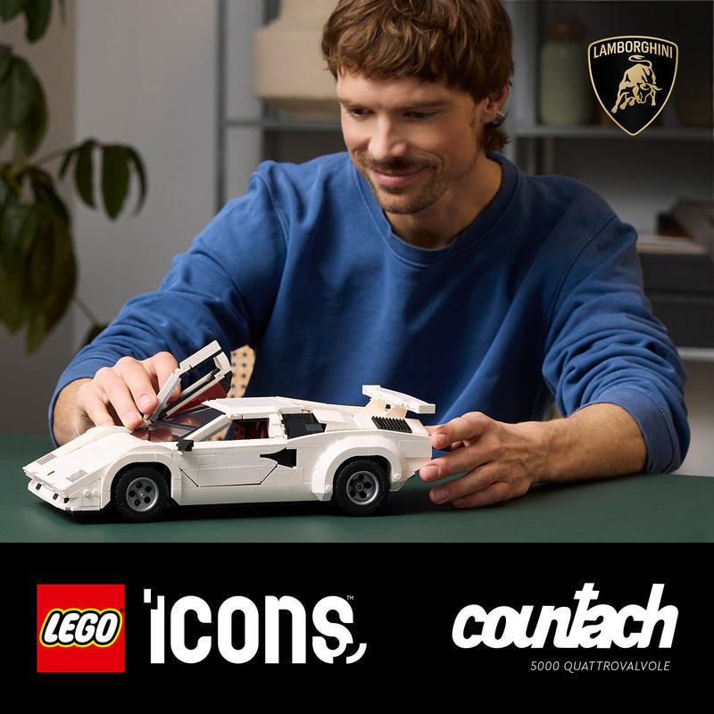 LEGO witte Lamborghini Countach 5000 Quattrovalvole 10337 Icons LEGO ICONS @ 2TTOYS | Official LEGO shop😊🥰 LEGO €. 159.99