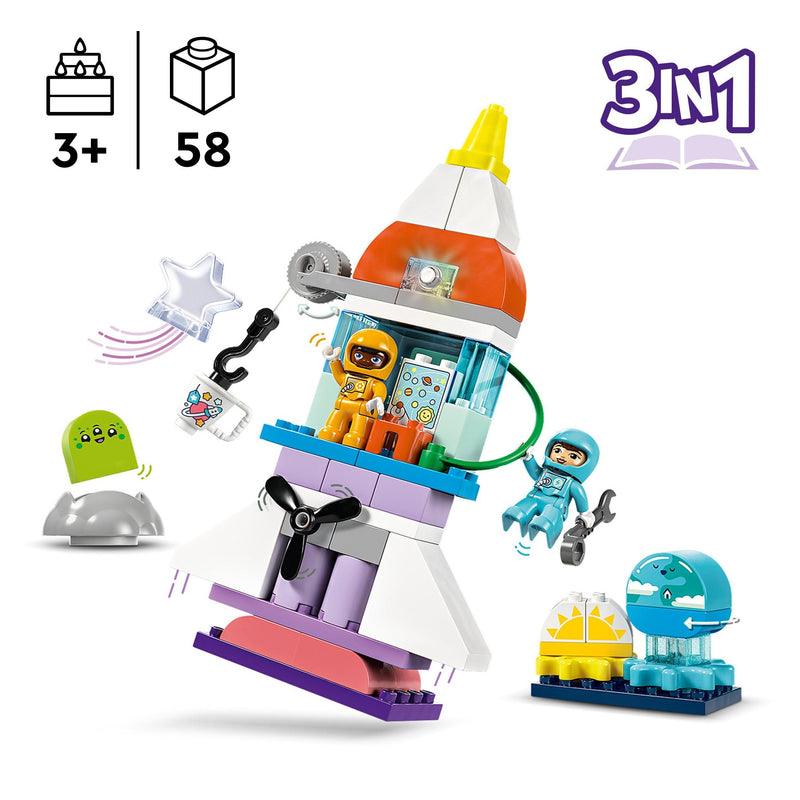 LEGO 3 in 1 Space Shuttle avontuur 10422 DUPLO LEGO DUPLO @ 2TTOYS | Official LEGO shop😊🥰 LEGO €. 54.99