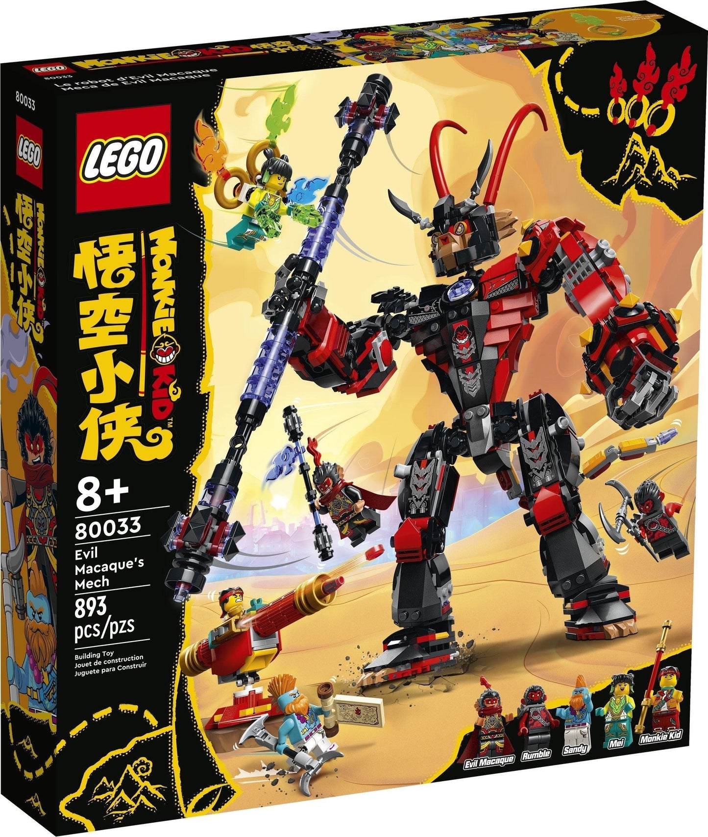 LEGO Evil Macaque's Mech 80033 Monkie Kid LEGO Monkie Kid - Season 3 @ 2TTOYS | Official LEGO shop😊🥰 LEGO €. 89.99