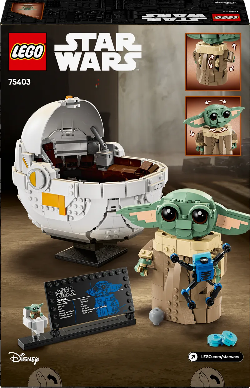 LEGO Grogu met zweefkinderwagen 75403 StarWars LEGO Star Wars @ 2TTOYS | Official LEGO shop😊🥰 LEGO €. 84.99