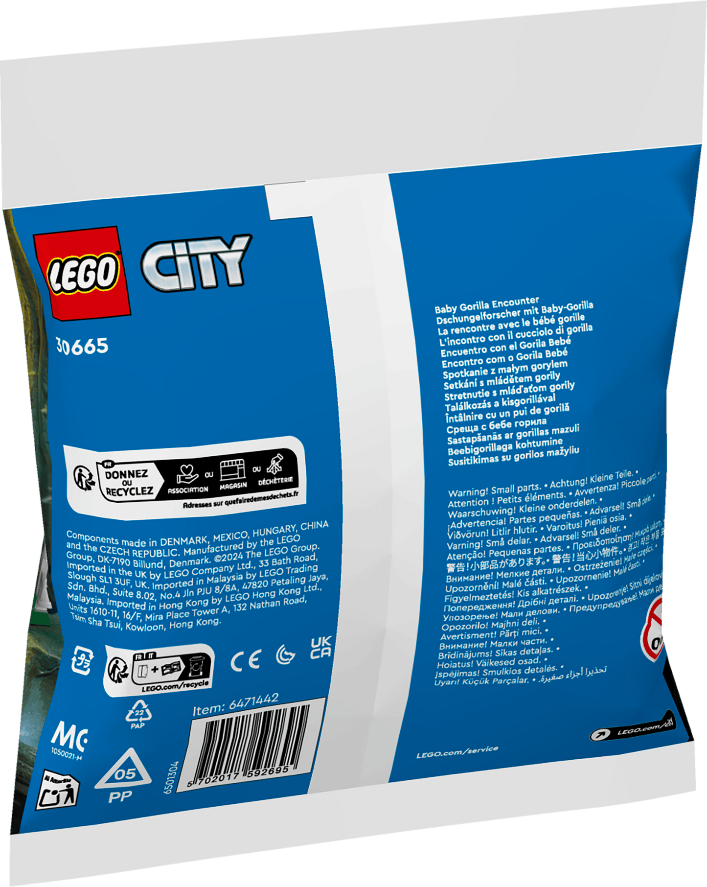 LEGO Ontmoeting met de babygorilla 30665 City LEGO CITY @ 2TTOYS | Official LEGO shop😊🥰 LEGO €. 3.49