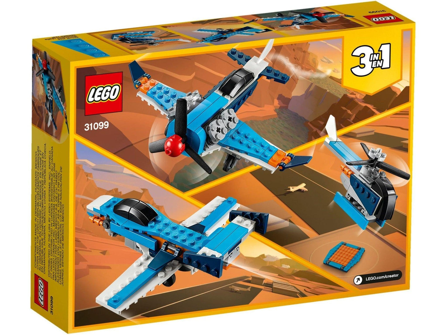 LEGO Propellor Vliegtuig 31099 Creator 3-in-1 LEGO CREATOR @ 2TTOYS | Official LEGO shop😊🥰 LEGO €. 5.99