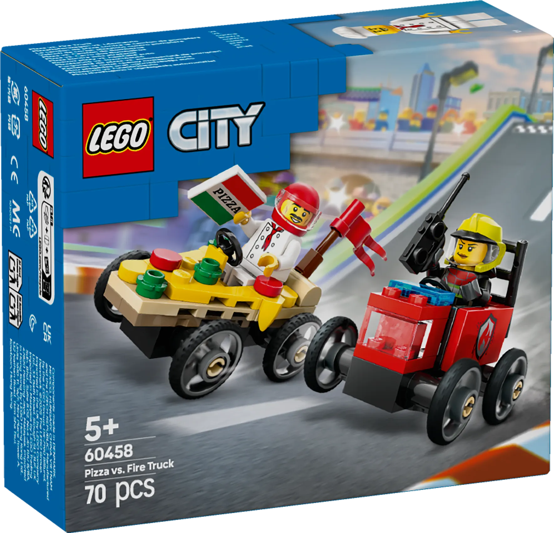 LEGO Raceauto pakket: pizzabestelwagen vs Brandweerwagen 60458 City (Pre-Order: januari 2025) LEGO CITY @ 2TTOYS | Official LEGO shop😊🥰 LEGO €. 8.49