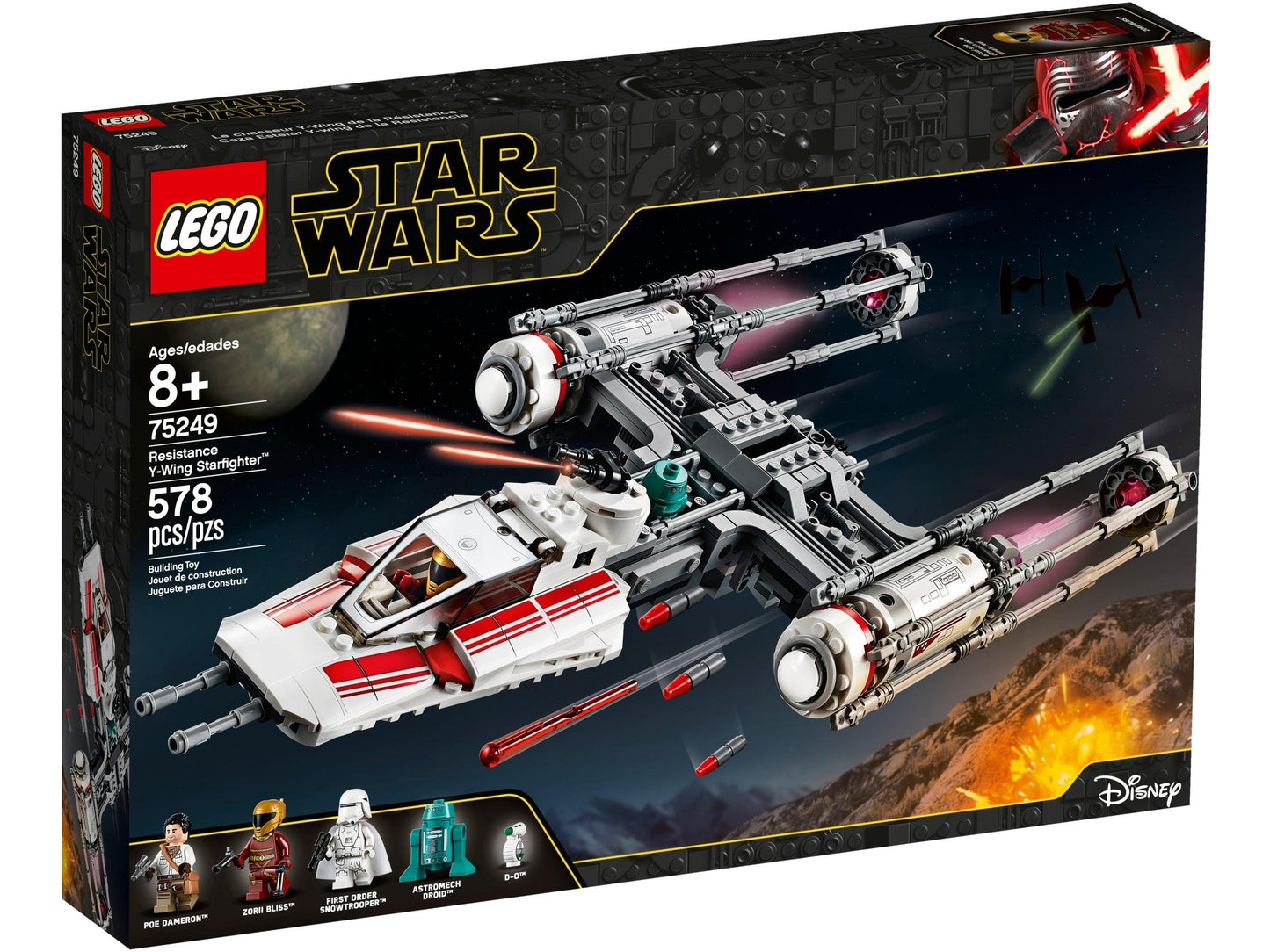 LEGO Resistance Y-Wing Starfighter inclusief D-O Droid 75249 StarWars LEGO STARWARS @ 2TTOYS | Official LEGO shop😊🥰 LEGO €. 29.99