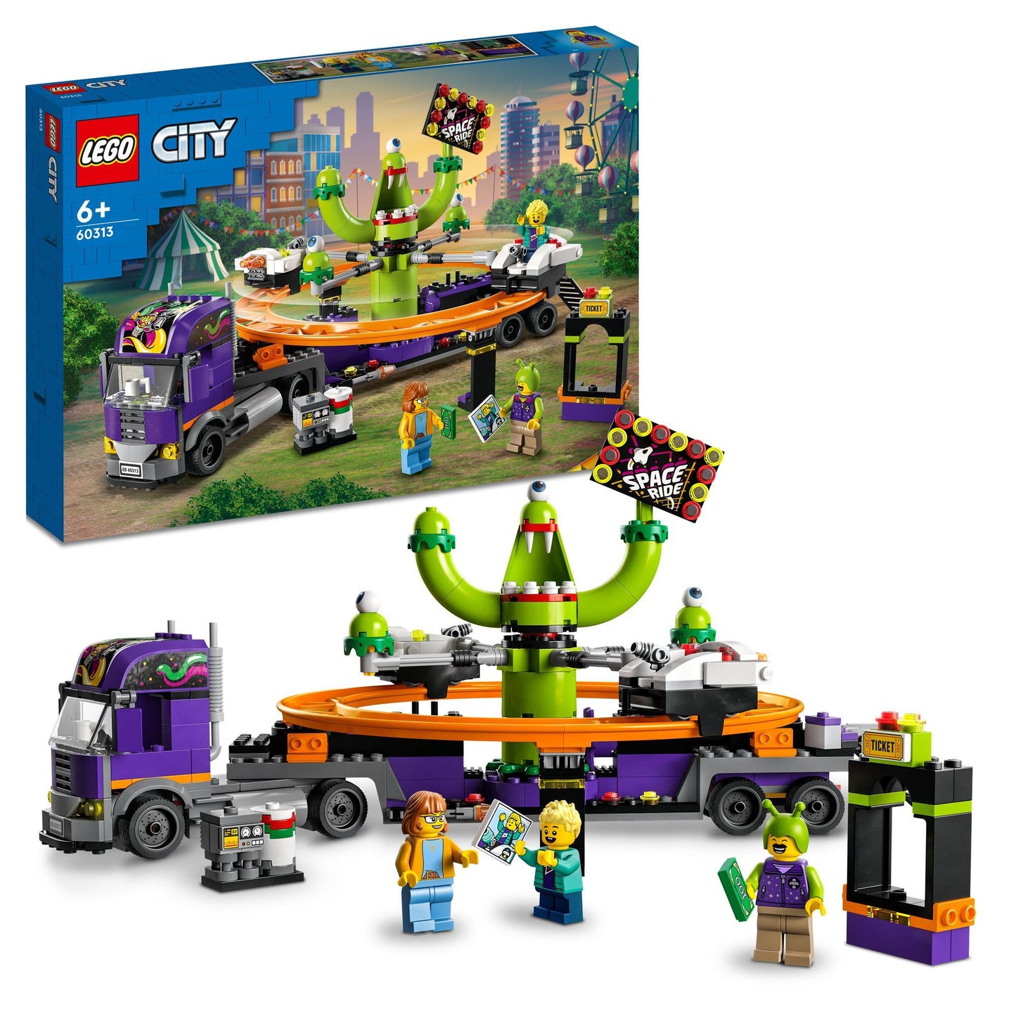 LEGO Ruimtereis Pretwagen Kermisattractie 60313 City LEGO CITY @ 2TTOYS | Official LEGO shop😊🥰 LEGO €. 39.99