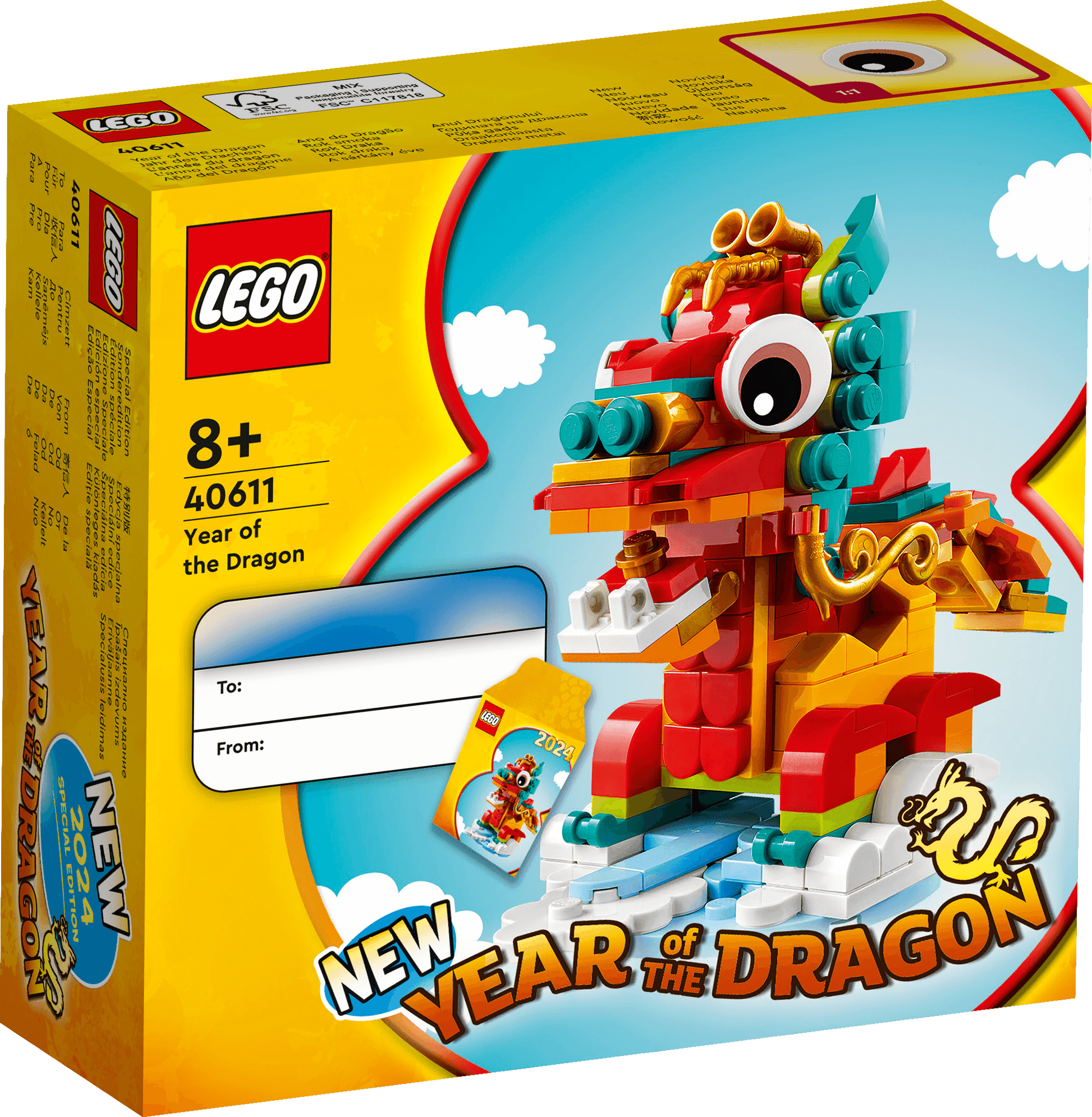 LEGO Year of the Dragon 40611 Chinese NewYear LEGO CREATOR @ 2TTOYS | Official LEGO shop😊🥰 2TTOYS €. 9.99