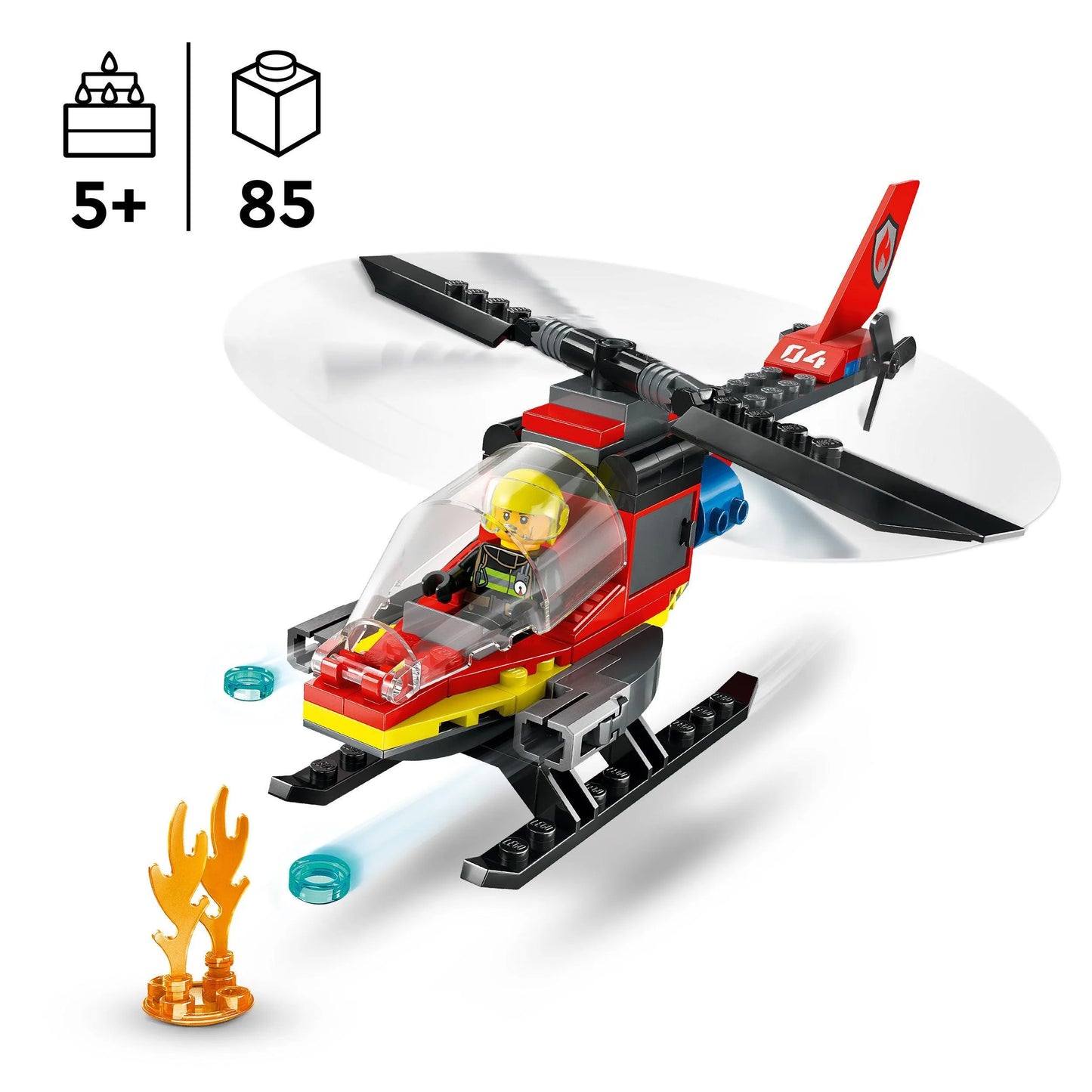 LEGO Brandweer helikopter 60411 City LEGO CITY @ 2TTOYS | Official LEGO shop😊🥰 LEGO €. 8.49