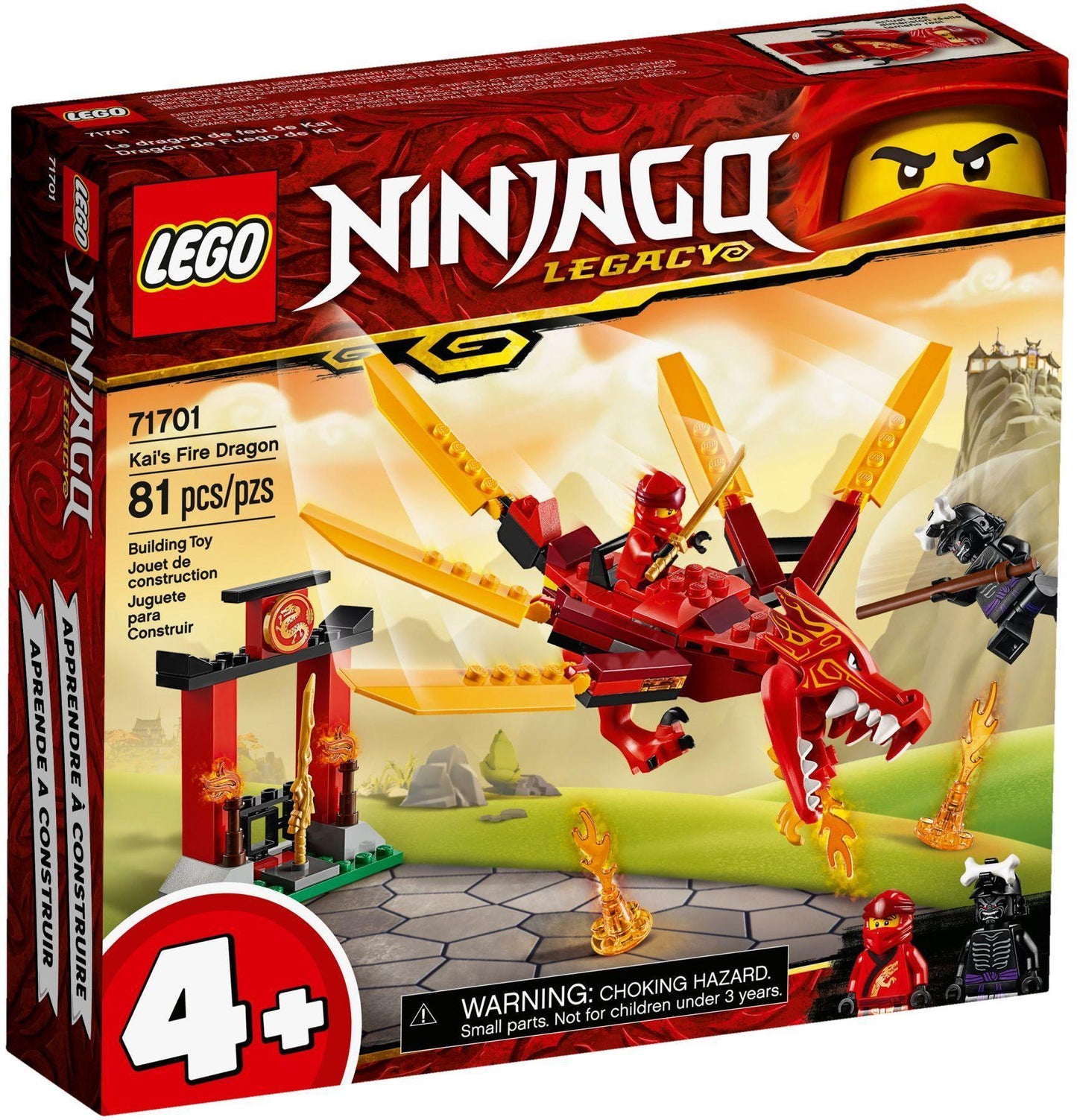 LEGO Kai's Fire Dragon 71701 NINJAGO LEGO NINJAGO @ 2TTOYS | Official LEGO shop😊🥰 LEGO €. 17.49